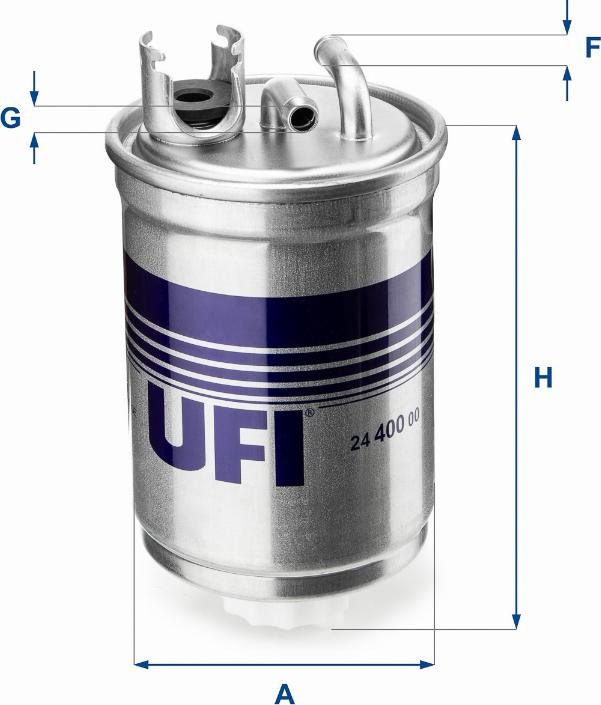 UFI 24.400.00 - Filtro carburante autozon.pro