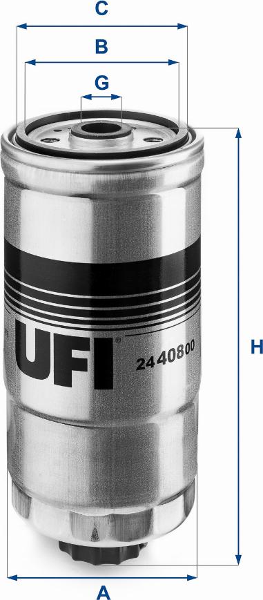 UFI 24.408.00 - Filtro carburante autozon.pro