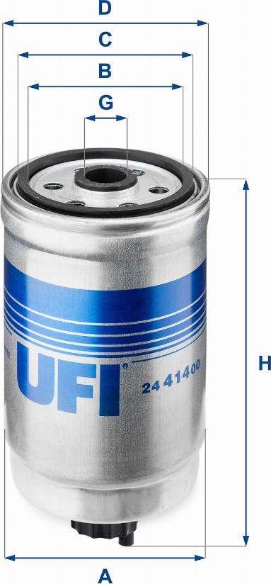 UFI 24.414.00 - Filtro carburante autozon.pro