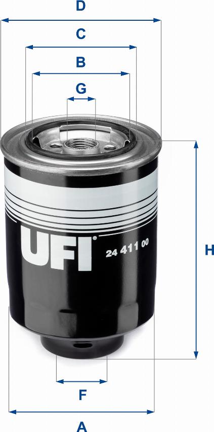 UFI 24.411.00 - Filtro carburante autozon.pro