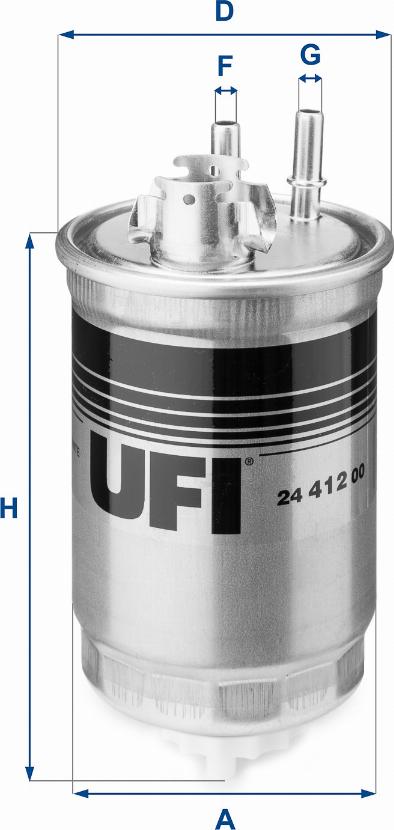 UFI 24.412.00 - Filtro carburante autozon.pro