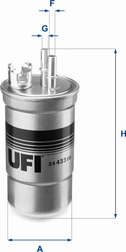 UFI 24.433.00 - Filtro carburante autozon.pro