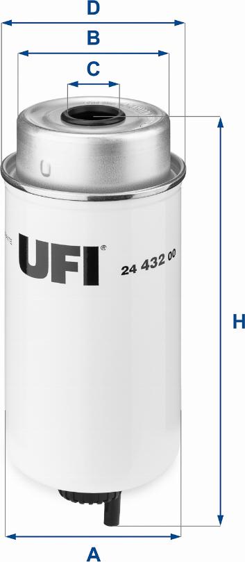 UFI 24.432.00 - Filtro carburante autozon.pro