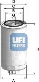 UFI 24.500.00 - Filtro carburante autozon.pro