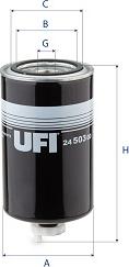 UFI 24.503.00 - Filtro carburante autozon.pro