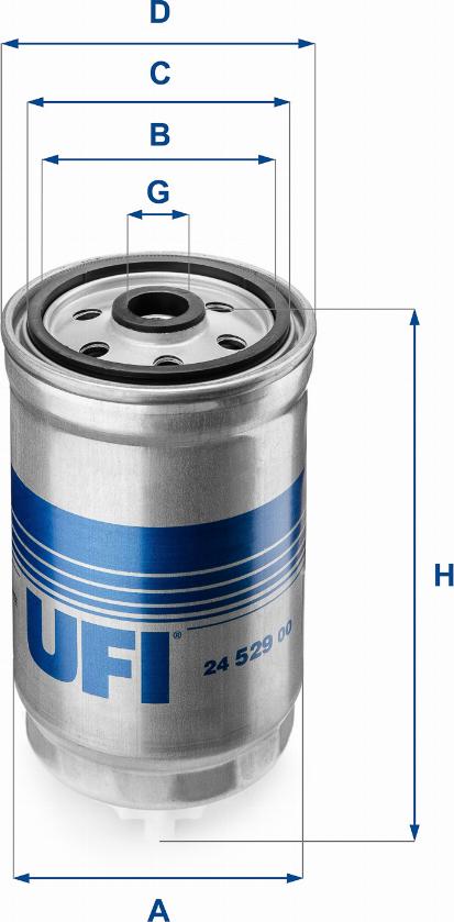 UFI 24.529.00 - Filtro carburante autozon.pro