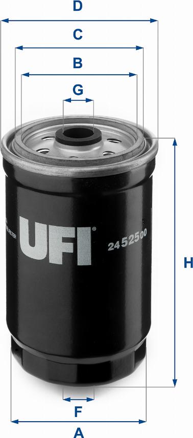 UFI 24.525.00 - Filtro carburante autozon.pro