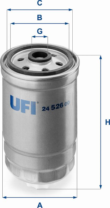 UFI 24.526.00 - Filtro carburante autozon.pro