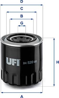 UFI 24.520.00 - Filtro carburante autozon.pro