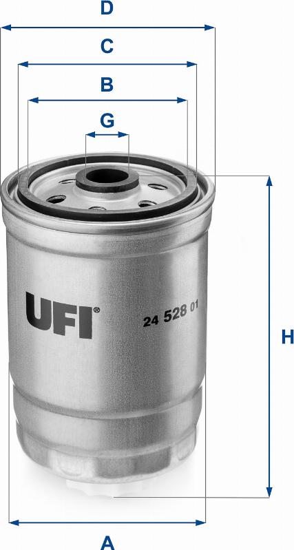 UFI 24.528.01 - Filtro carburante autozon.pro