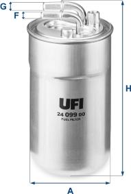 UFI 24.099.00 - Filtro carburante autozon.pro