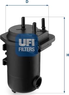 UFI 24.051.00 - Filtro carburante autozon.pro