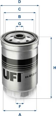 UFI 24.012.00 - Filtro carburante autozon.pro