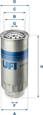 UFI 24.017.00 - Filtro carburante autozon.pro