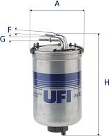 UFI 24.022.00 - Filtro carburante autozon.pro