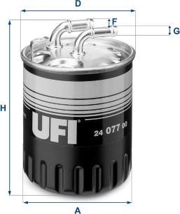 UFI 24.077.00 - Filtro carburante autozon.pro