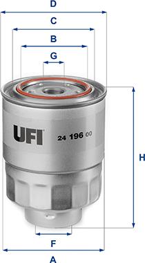 UFI 24.196.00 - Filtro carburante autozon.pro