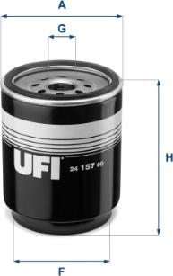 UFI 24.157.00 - Filtro carburante autozon.pro