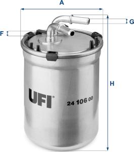 UFI 24.106.00 - Filtro carburante autozon.pro