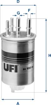 UFI 24.188.00 - Filtro carburante autozon.pro