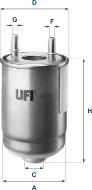 UFI 24.187.00 - Filtro carburante autozon.pro