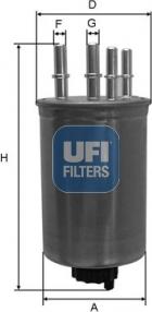 UFI 24.130.00 - Filtro carburante autozon.pro