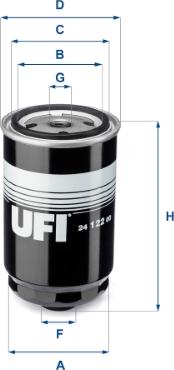 UFI 24.122.00 - Filtro carburante autozon.pro