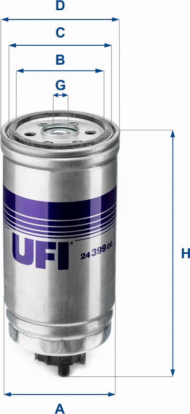 UFI 24.399.00 - Filtro carburante autozon.pro