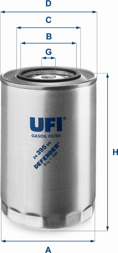 UFI 24.395.00 - Filtro carburante autozon.pro