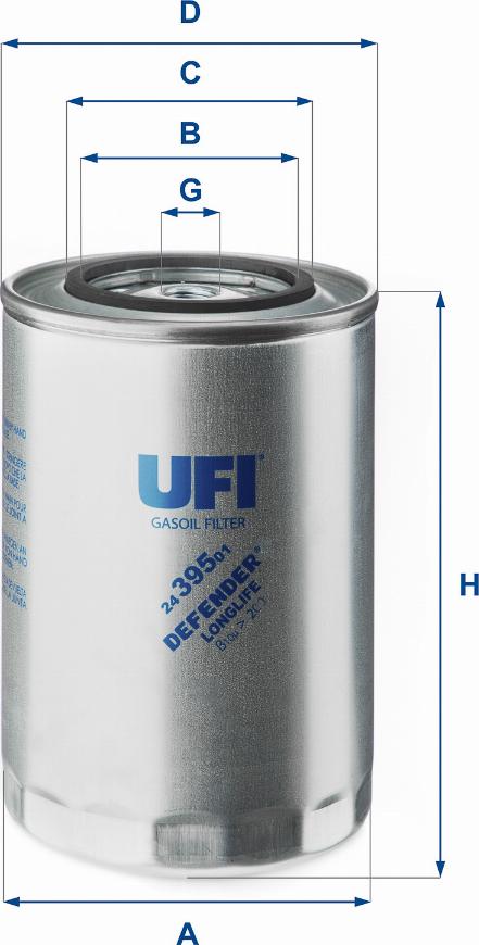 UFI 24.395.01 - Filtro carburante autozon.pro