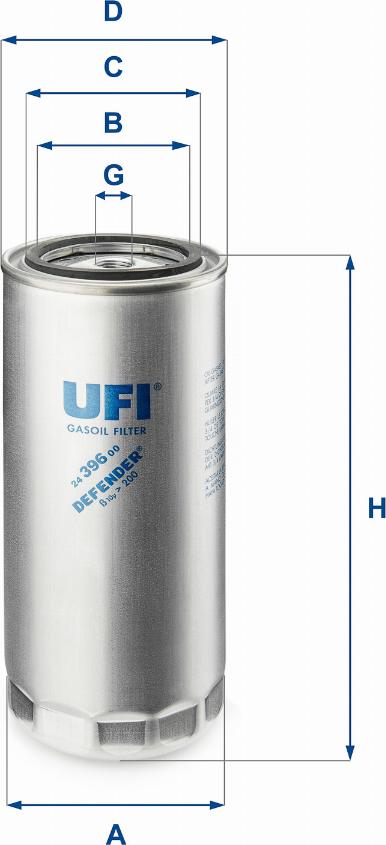 UFI 24.396.00 - Filtro carburante autozon.pro