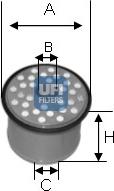 UFI 24.390.00 - Filtro carburante autozon.pro