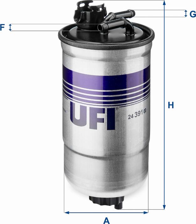 UFI 24.391.00 - Filtro carburante autozon.pro