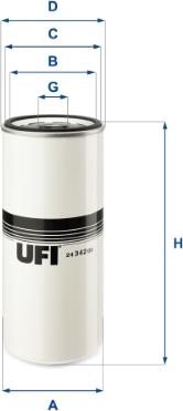 UFI 24.342.00 - Filtro carburante autozon.pro