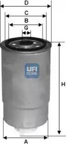 UFI 24.351.02 - Filtro carburante autozon.pro