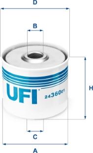 UFI 24.360.01 - Filtro carburante autozon.pro