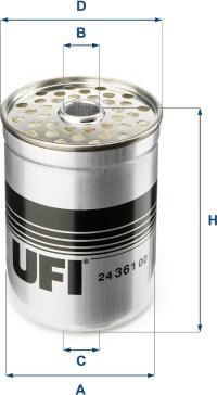 UFI 24.361.00 - Filtro carburante autozon.pro