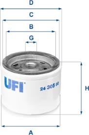 UFI 24.305.00 - Filtro carburante autozon.pro