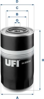 UFI 24.308.00 - Filtro carburante autozon.pro