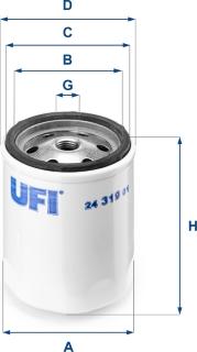 UFI 24.319.01 - Filtro carburante autozon.pro