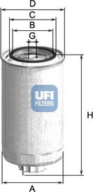 UFI 24.312.00 - Filtro carburante autozon.pro