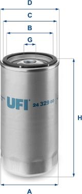 UFI 24.329.00 - Filtro carburante autozon.pro