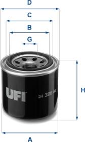 UFI 24.326.00 - Filtro carburante autozon.pro