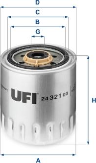 UFI 24.321.00 - Filtro carburante autozon.pro