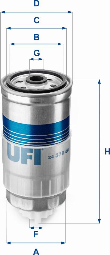 UFI 24.379.00 - Filtro carburante autozon.pro