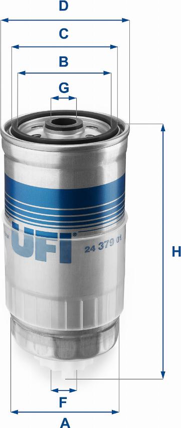 UFI 24.379.01 - Filtro carburante autozon.pro