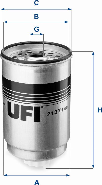 UFI 24.371.00 - Filtro carburante autozon.pro