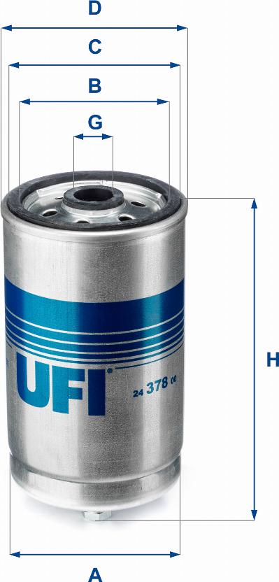 UFI 24.378.00 - Filtro carburante autozon.pro