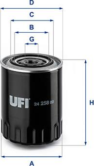 UFI 24.258.00 - Filtro carburante autozon.pro