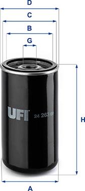 UFI 24.263.00 - Filtro carburante autozon.pro